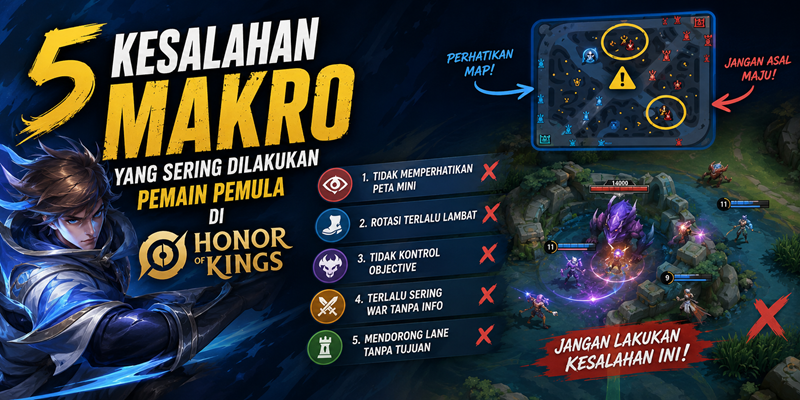 5 Kesalahan Makro yang Sering Dilakukan Pemain Pemula di Honor of Kings