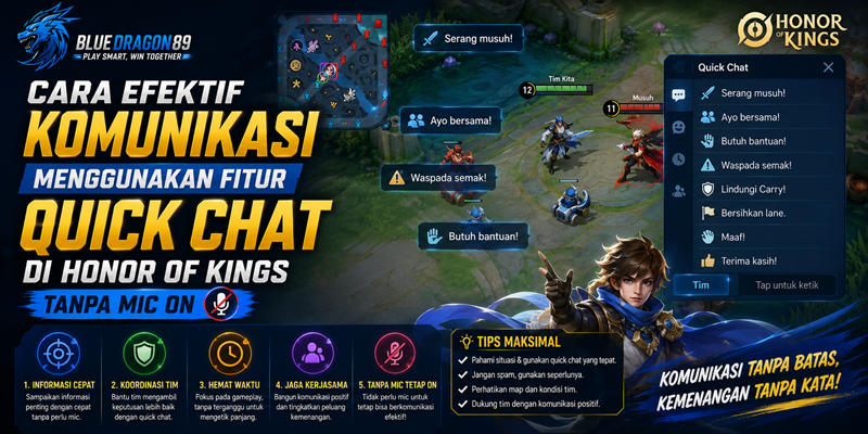 Cara Efektif Komunikasi Menggunakan Fitur Quick Chat di Honor of Kings Tanpa Mic On