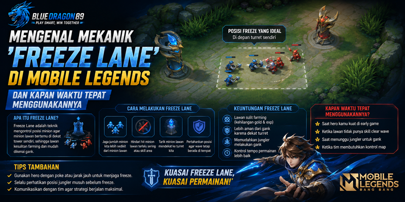Mengenal Mekanik 'Freeze Lane' di Mobile Legends dan Kapan Waktu Tepat Menggunakannya