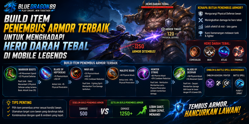 Build Item Penembus Armor Terbaik untuk Menghadapi Hero Darah Tebal di Mobile Legends