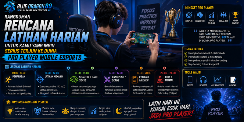 Rangkuman Rencana Latihan Harian untuk Kamu yang Ingin Serius Terjun ke Dunia Pro Player Mobile Esports